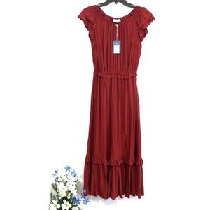 Universal Thread Women’s Burgundy Short Sleeve Midi Dress - NWT